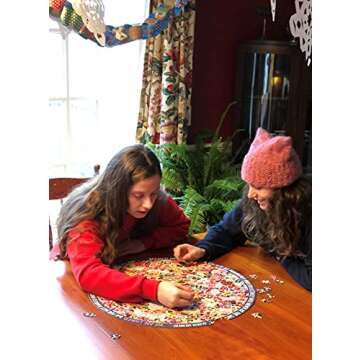 eeBoo: Piece and Love Women March! 500 Piece Round Circle Jigsaw Puzzle, Puzzle for Adults and Families, Glossy, Sturdy Pieces and Minimal Puzzle Dust