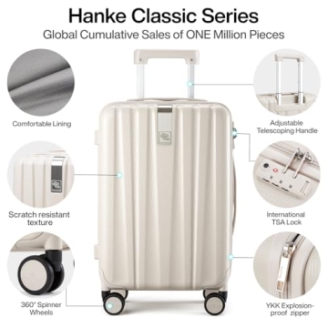 Hanke 2-Piece Hard Shell Luggage Set for Travelers