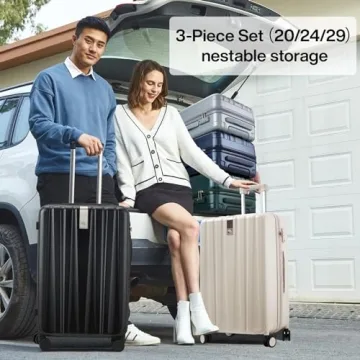 Hanke 2-Piece Hard Shell Luggage Set for Travelers