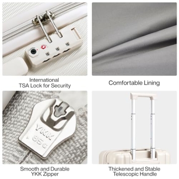 Hanke 2-Piece Hard Shell Luggage Set for Travelers