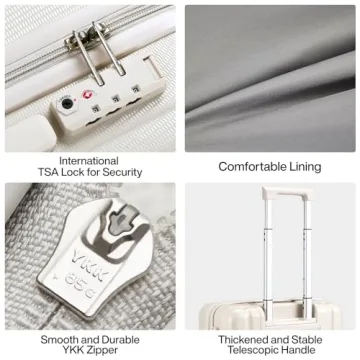 Hanke 2-Piece Hard Shell Luggage Set for Travelers