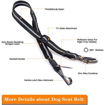 Adjustable Dog Seat Belt for Safe Car Travel