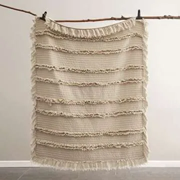 Ultra Soft Quilted Boho Beige Blankets for Cozy Décor