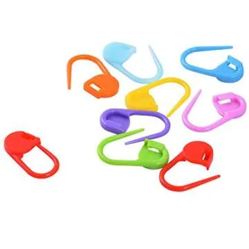 Outus 104 Pieces Locking Stitch Markers Knitting Stitch Counter Multi-Colored Crochet Stitch Needle Clip with Compartment Box