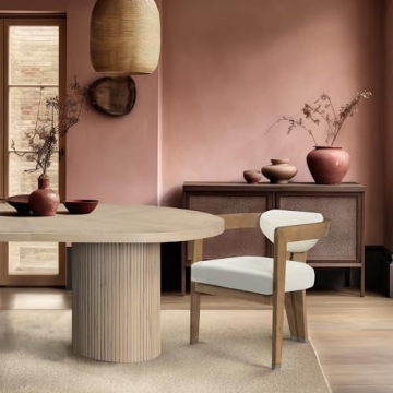 Meridian Modern Dining Chair Cream Vegan Leather