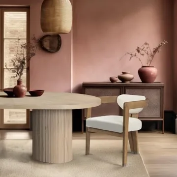 Meridian Modern Dining Chair Cream Vegan Leather