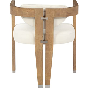 Meridian Modern Dining Chair Cream Vegan Leather