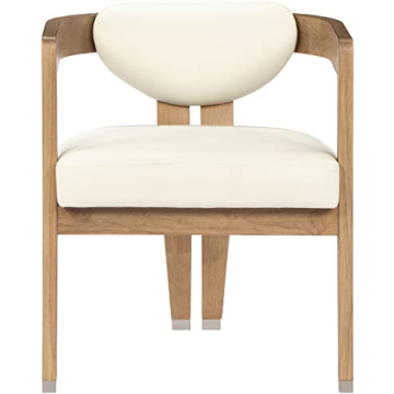 Meridian Modern Dining Chair Cream Vegan Leather