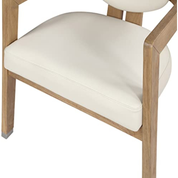 Meridian Modern Dining Chair Cream Vegan Leather
