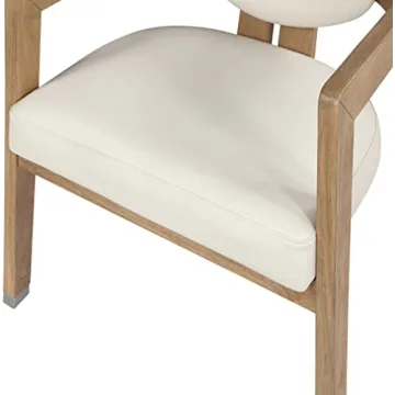 Meridian Modern Dining Chair Cream Vegan Leather