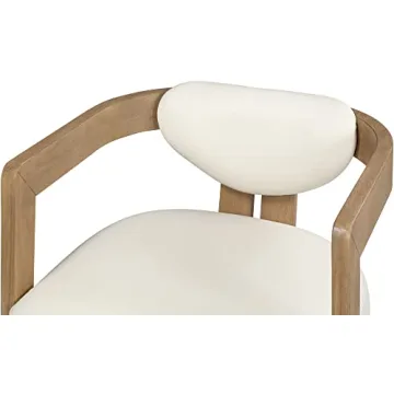 Meridian Modern Dining Chair Cream Vegan Leather