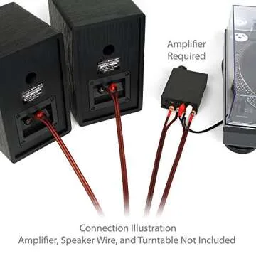 Micca MB42 Bookshelf Speakers for Home Theater Surround Sound, Stereo, and Passive Near Field Monitor, 2-Way (Black, Pair)