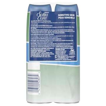 Gillette Venus Satin Care Sensitive Skin Shave Gel for Women, 7 Oz, Pack of 2