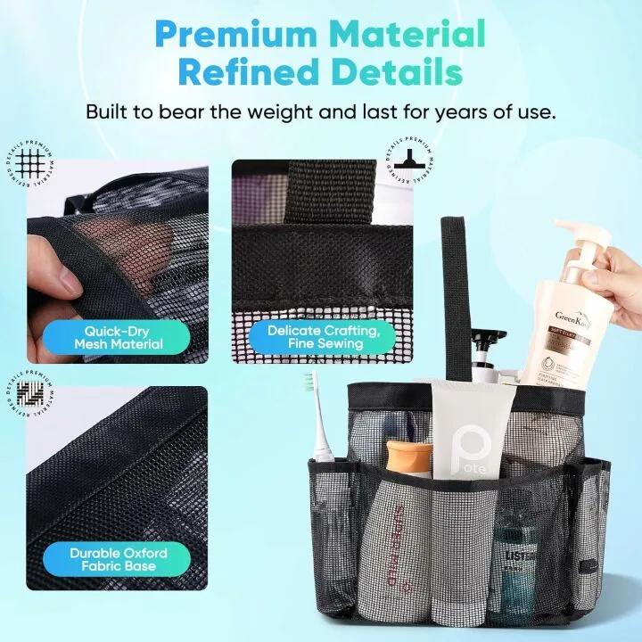 Portable Mesh Shower Caddy for Dorm & Gym
