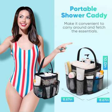 Portable Mesh Shower Caddy for Dorm & Gym