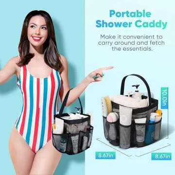 Portable Mesh Shower Caddy for Dorm & Gym