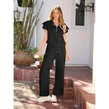 Stylish MEROKEETY Women 2 Piece Sweatsuit Set for All Seasons