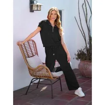 Stylish MEROKEETY Women 2 Piece Sweatsuit Set for All Seasons