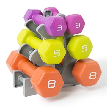 Tone Fitness Neoprene Dumbbell Set - 32lbs Weights for Home Workouts