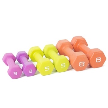 Tone Fitness Neoprene Dumbbell Set - 32lbs Weights for Home Workouts