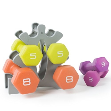 Tone Fitness Neoprene Dumbbell Set - 32lbs Weights for Home Workouts