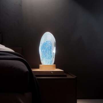 Bituulor 4 inch Battery Powered Wooden Light Base