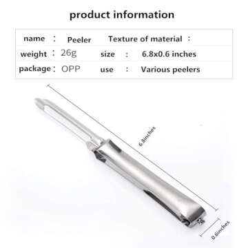 Aniso Kitchen vegetable peeler Stainless steel rotary peeler for vegetable and carrot fruit，with ergonomic safety and control handle-Dishwasher Safety