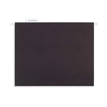 Blue Summit Supplies Hanging File Folders, 25 Reinforced Hang Folders, Designed for Home and Office Color Coded File Organization, Letter Size, Black, 25 Pack