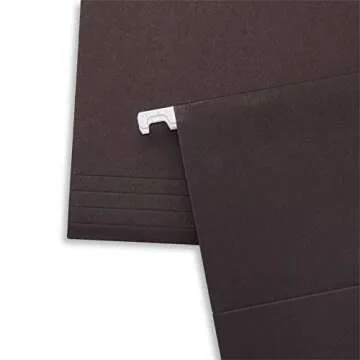 Blue Summit Supplies Hanging File Folders, 25 Reinforced Hang Folders, Designed for Home and Office Color Coded File Organization, Letter Size, Black, 25 Pack