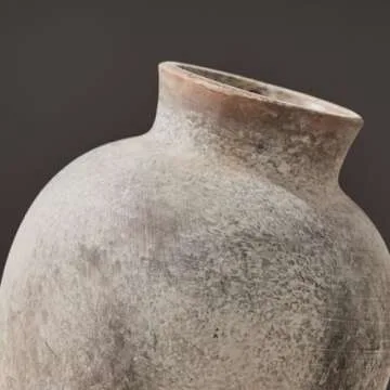 SIDUCAL 6 Inch Rustic Ceramic Flower Vase for Home Decor