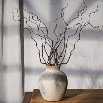 SIDUCAL 6 Inch Rustic Ceramic Flower Vase for Home Decor