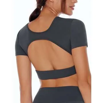 Open Back Crop Tops - Stylish Gym Wear for Women