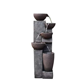 GF CHOETECH 5-Tier Outdoor Water Fountain with LED Lighting