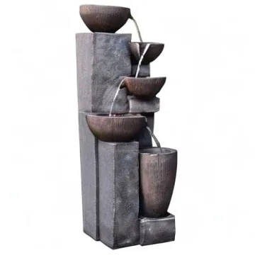 GF CHOETECH 5-Tier Outdoor Water Fountain with LED Lighting