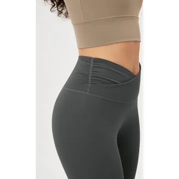 ODODOS Women's Cross Waist Yoga Leggings 7/8