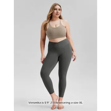 ODODOS Women's Cross Waist Yoga Leggings 7/8