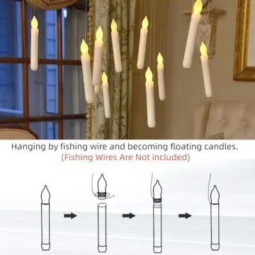 Enchanting LED Taper Candles with Remote - Set of 12