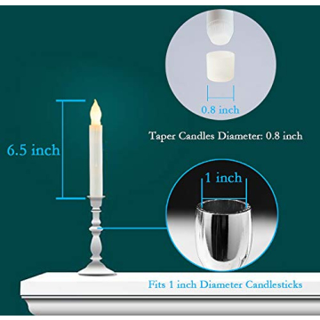 Enchanting LED Taper Candles with Remote - Set of 12