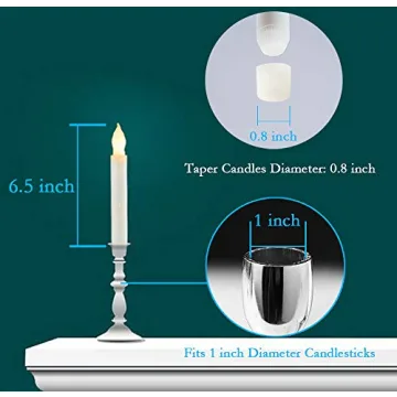 Enchanting LED Taper Candles with Remote - Set of 12