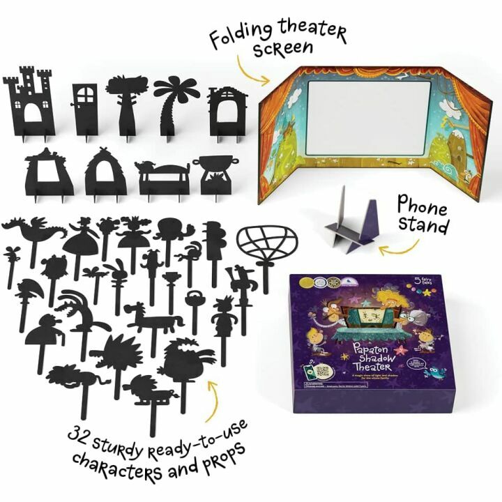 PAPATON Shadow Puppet Theater with 32 Puppets