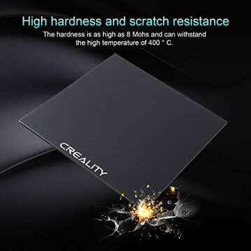 Mefine Creality Ender 3 Glass Bed Upgraded 3D Printer Tempered Glass Plate Build Surface for Ender 3/Ender 3 Pro/Ender 3 V2/Ender 5/Ender 5 Pro/Ender 3 S1, 235x235x4mm