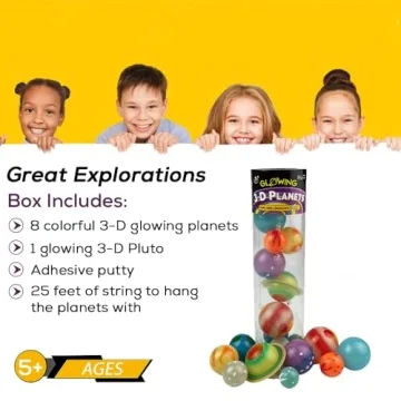 3D Glow in the Dark Planets for Kids Ages 5 and Up
