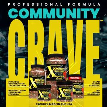 Xtreme Community Crave Flake - Krill & Spirulina Blend for Vibrant Colors, Immune Support and Digest...