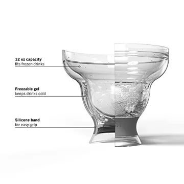 HOST FREEZE Margarita Cocktail Glasses Set of 4