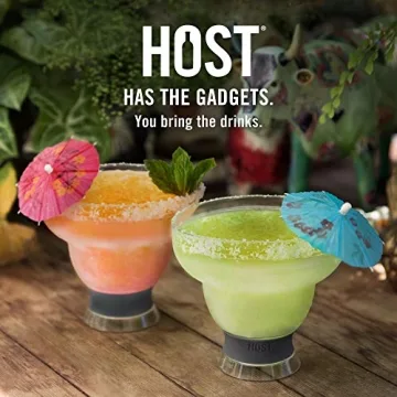 HOST FREEZE Margarita Cocktail Glasses Set of 4