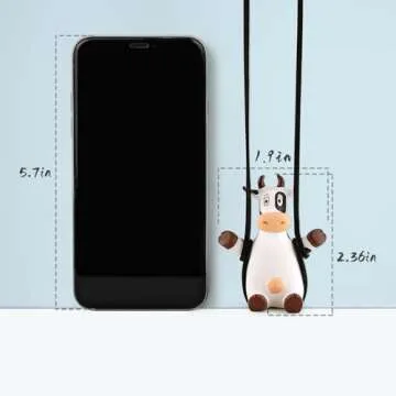 Swinging Cow Car Mirror Ornament for Fun Interior Decor