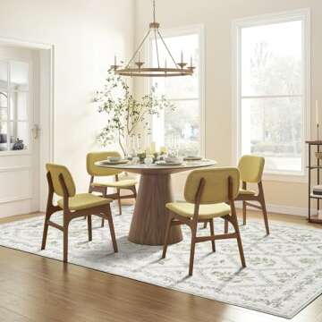 Sage Green Rugs 8x10 for Living Room Boho Washable Rugs Large Floral Floor Covering for Bedroom, 8 x 10 Soft Green Dining Room, Non Slip Farmhouse Floor Carpet for Kids Playroom Dorm Dining Room