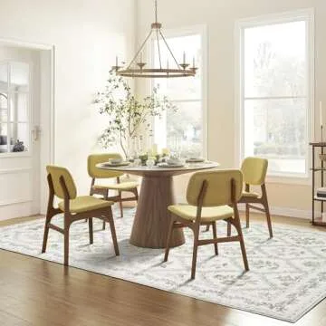 Sage Green Rugs 8x10 for Living Room Boho Washable Rugs Large Floral Floor Covering for Bedroom, 8 x 10 Soft Green Dining Room, Non Slip Farmhouse Floor Carpet for Kids Playroom Dorm Dining Room