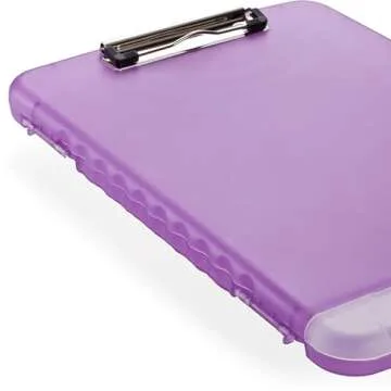 Officemate Slim Clipboard Storage Box, Purple (83305) (1 Clipboard)