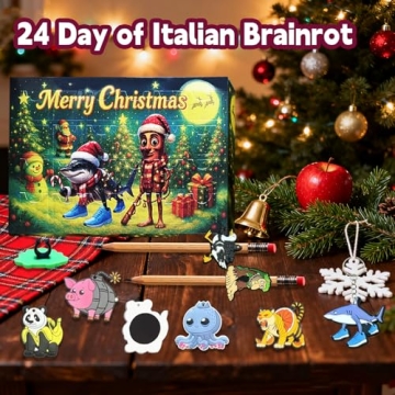 Italian Brainrot Advent Calendar for Kids, Mystery Mini Figurines Blind Box Set, Cute Collectible De...